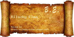 Bilszky Elma névjegykártya